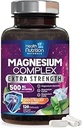 Magnesium Complex Capsules 500 mg with Oxide, Glycinate, Malate, Citrate - High Absorption Complex Chelated Magnesium Mineral Supplements - for Muscle, Bone and Heart Health Support - 120 Capsules