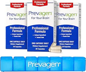 Prevagen Professional Fórmula - 90 Capsules (3 Mes de Suministro) ← Fórmula para su cerebro Ø 40 mg de Apoaequorin Plus Vitamina D3 con 7-Day Pill Minder