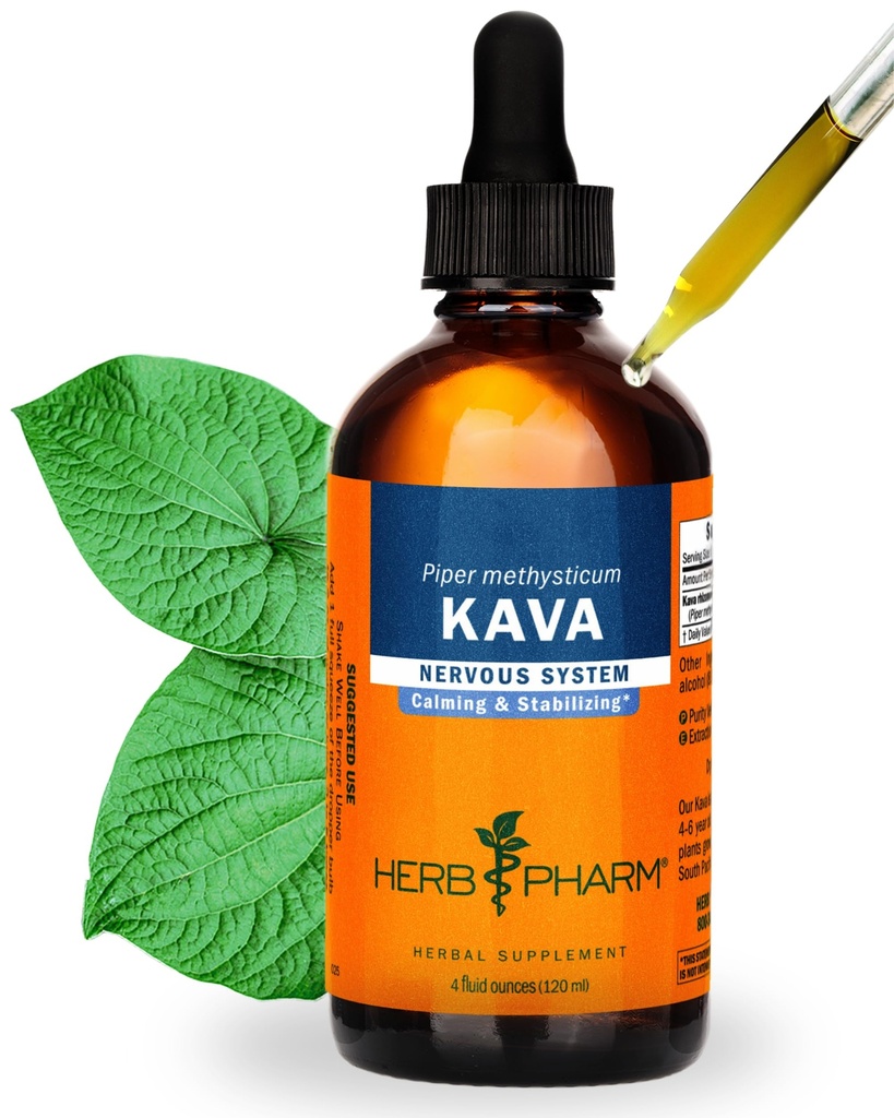 Ecológico Kava Extract líquido para estrés Soporte " Relajación: Vegan Kava Extract, Non-GMO Kava Tintura para calma " Mood relajado, libre de gluten, 4 Oz Silencioso hasta 3 meses Suministro