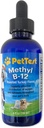 PetTest Methyl B12 Vitamin Liquid Drops 4fl oz (5000 MCG) Suplemento con Metilcobalamina para mascotas diabéticas, máxima absorción para aumentar la energía para perros y gatos