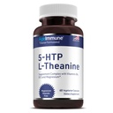 Fórmula 5-HTP para el alivio de estrés y el apoyo de relajación para adolescentes y adultos con 5-HTP, L-Theanine, Vitamina B6, Vitamina B12, Magnesio - Doctor Formulado - Estefato de magnesio Gratis - 60 cápsulas.