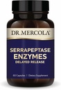 Dr. Mercola Serrapeptase Enzymes - Asistencia Función Celular Saludable - Lanzamiento retrasado - No GMO, libre de gluten &amp; libre de soja - 60 cápsulas