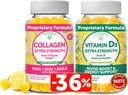 Lunakai Collagen and Vitamin D3 Gummies Bundle - Non-GMO Anti Aging Supplements for Men &amp; Women - Immunity, Bone and Mood Support Gummy for Adults - 30 Days Supply