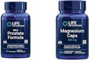Extensión de vida Superprostata Fórmula &amp; Caps de Magnesio, 500 mg, Oxido de Magnesio, Citrato, Succinado, Salud del Corazón, Huesos Saludables, Metabolismo Soporte, 100 cápsulas vegetarianas