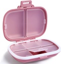 Holii Organizador de Píldora de Viajes, 8 Compartimientos Funda de Píldora Portátil, Caja de Píldora Diaria para Tener Vitaminas, Contenedor de Píldora Pequeña para Pocket Purse Medicine Organizer(Pink)