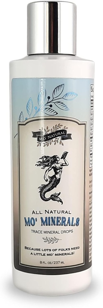 Mo' Minerals Trace Mineral Drops TEN 72+ Ionic Trace Minerals sometida 8 oz.