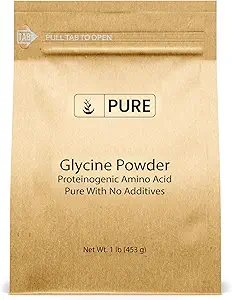 PURE ORIGINAL INGREDIENTES Glycine Power, 1 lb, Non-GMO, Non-Essential Amino Acid