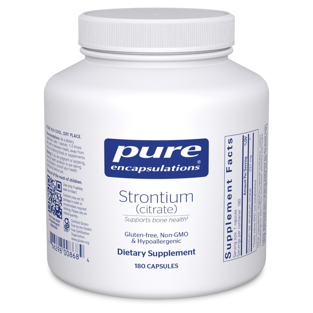 Pure Encapsulations Strontium (Citrate) ← Hypoallergenic Dietary Supplement to Support Healthy Bones*  180 Capsules