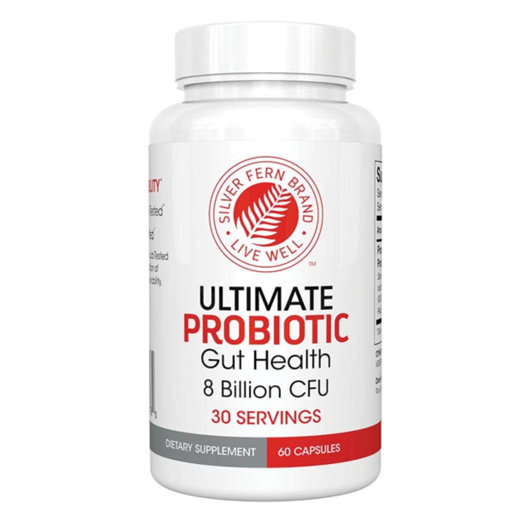 Silver Fern Brand Ultimate Probiótico - Probióticos para Hombres Mujer - 8 Billion CFU Spore-Forming Gut Health Suplemento - ADN Verificado, Vegan, Establo-Stable, Alta Supervivencia - 60 cápsulas
