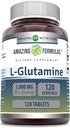 Amazing Formulas L Glutamine 1000 Mg Tablets ← Amino Acid Suplemento para Hombres &amp; Mujeres Silencio No-GMO Silencio Gluten Gratis Silencio Made in USA ← (1 Pack, 120 Cuenta)
