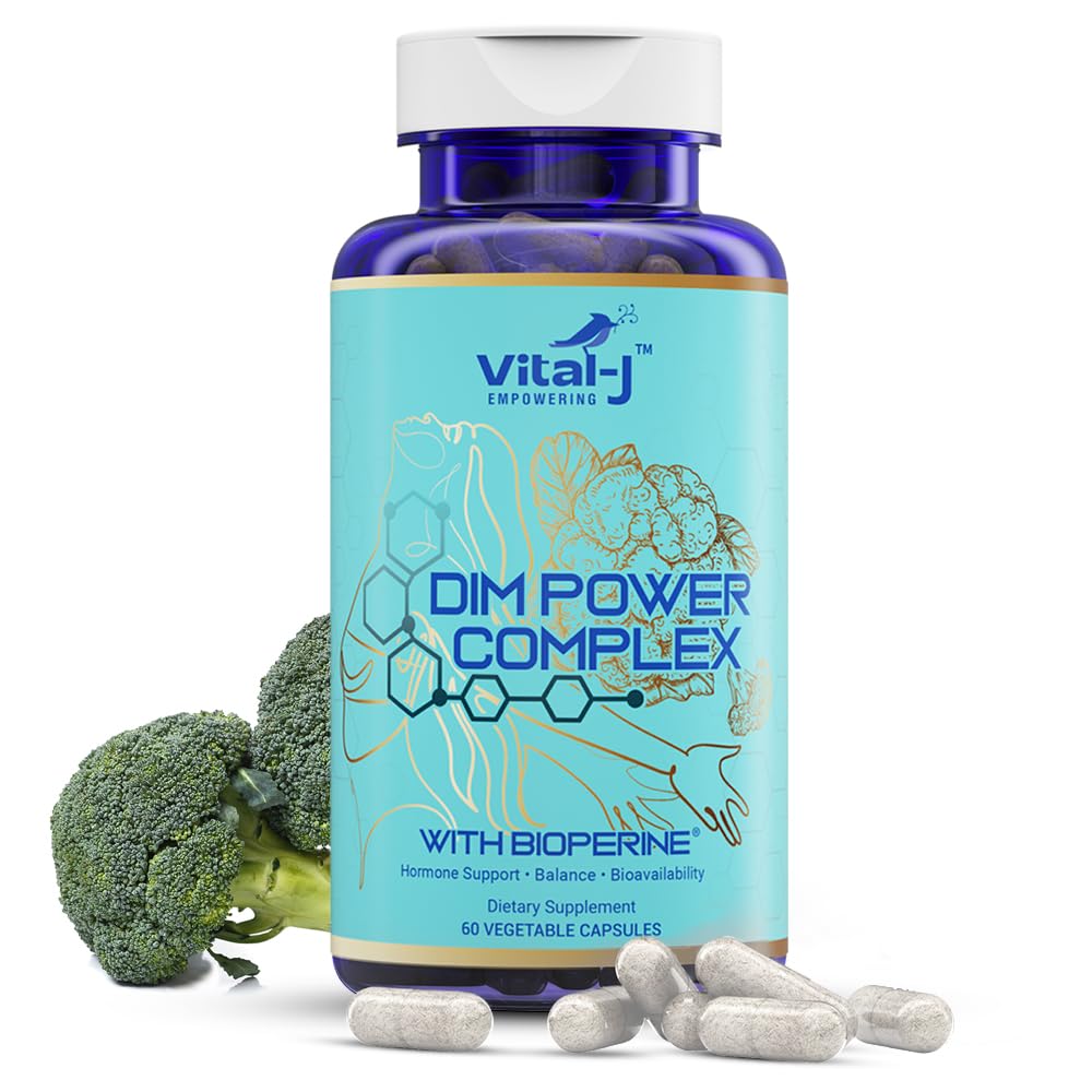 Complejo de 4 en 1 DIM de Potent 300mg - Balance de Estrógeno y Metabolismo, Suplemento de Apoyo de Energía y Menopausa con Bioperina (x4), Calcio y Extracto de Brocoli - para Mujeres y Hombres 30