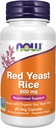 AHORA Suplementos de alimentos, arroz de levadura roja 600 mg, Hecho con arroz de levadura roja orgánica, 60 cápsulas de verduras