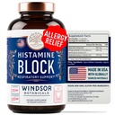 Histamine Blocker for Allergies - Quercetin, Stinging Nettle Flavonoids Natural Antihistamine Tablets - Allergy Relief Supplements & Antihistamines for Adults - 60 Vegan Histamine Block Capsules
