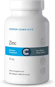 Cooper Complete 25 mg Zinc 100 Tablets Pack de 1
