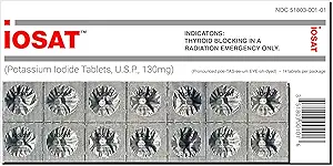 Tablas de iodida de potasio - 14 tabletas de 130 mg
