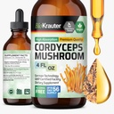 BIO KRAUTER Cordyceps Mushroom Extract - Cordyceps Sinensis Liquid Mushroom Extract - 670 mg por Serving - Vegan, Alcohol &amp; Azúcar Gratis - 4 Fl.Oz.