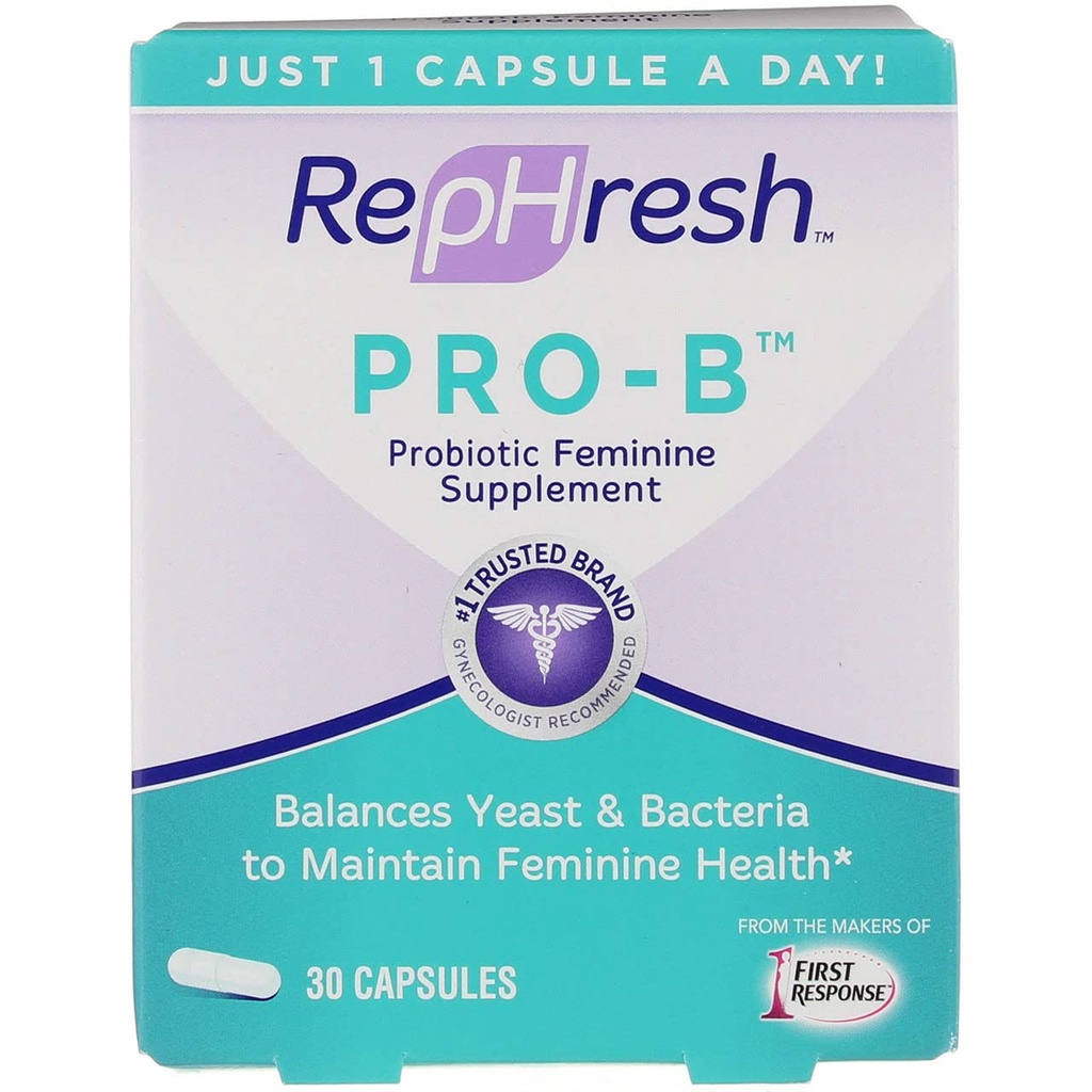 RepHresh Pro-B Vaginal Probiotical Feminine Suplemento Un Botella 30 cuenta