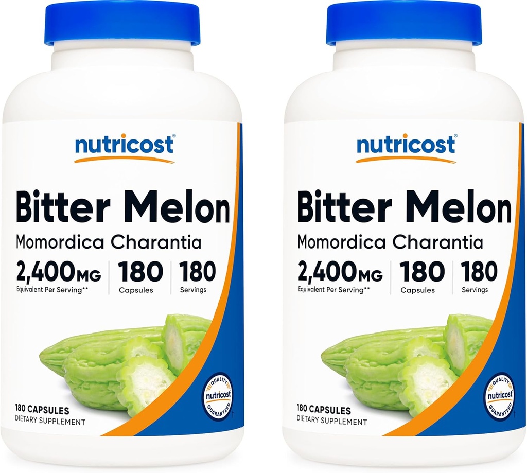 Nutricost Bitter Melon 600mg, 180 cápsulas (2 botellas)