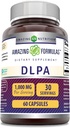 Fórmulas asombrosas DLPA (DL-Phenylalanine) Suplemento TENIDO 1000 Mg por Serving Silencio 60 Capsules ← Non-GMO ANTE Gluten-Free TEN Made in USA