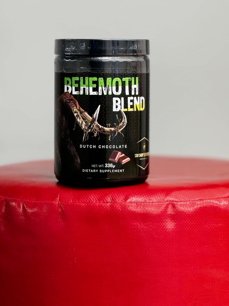 Behemoth Blend Organic Mushroom Extract: Chaga, Lion's Mane, Cordyceps, Shiitake, Reishi + Premium Collagen & Creatine for Enhanced Focus, Energy, Immunity, and Recovery 30 Servings.