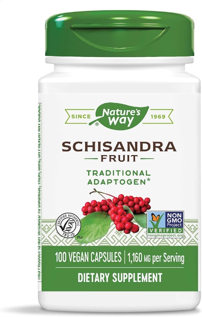 Camino de la Naturaleza Schizandra Capsules, Frutas, 100 Cuentas (Pack of 2)