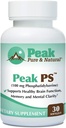 Peak Pure &amp; Natural “Peak PS” Phosphatidylserine Brain Health Supplement - Soy-Free Nootropic for Memory Health - Suplemento para Brain Health - 30 Count 100mg Softgels