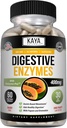Kaya Naturals Enzymes Digestivos con Prebióticos &amp; Probióticos - Estreñimiento &amp; Bloating Relief - Peajes para Hombres - Ayudas Función Inmunitaria - Apoyo a la Digestión - 60 cápsulas vegetarianas