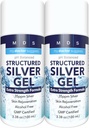 Colloidal Silver Gel Extra Strength - 35ppm Activated Colloidal Silver Gel para potencia máxima - Made in USA - Formula estructurada en un conveniente 2 Pack