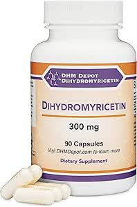 Dihydromyricetin (DHM) (Hovenia Dulcis Extract) Suplemento de soporte para hígado (Naturalmente obtenido del árbol de la raisina oriental) 300 mg, 30 cápsulas