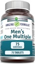 Fórmulas asombrosas Multivitamínico para Hombres TENIDO Alimentos Basados en las Tablas Suplemento TENIDO Perfect Blend of Vitamins, Minerals, 25 Millones de probióticos de la UF &amp; enzimas basadas en alimentos (1 Pack, 75 Cuenta)
