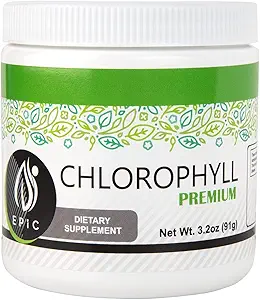 Epic Black Label Premium Chlorophyll Powder Suplemento dietético. Natural Chlorophyll Eso es Potente y Efectivo, Fácil de llevar con un toque de la menta.