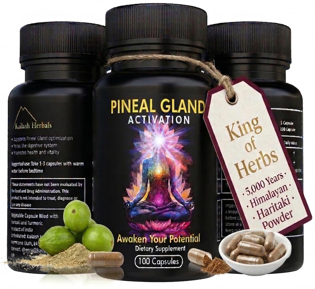 Suplemento de activación del Pineal Gland - apoya la decalcificación, el despertar del tercer ojo, la intuición y la claridad mental - 100 cápsulas Vegan