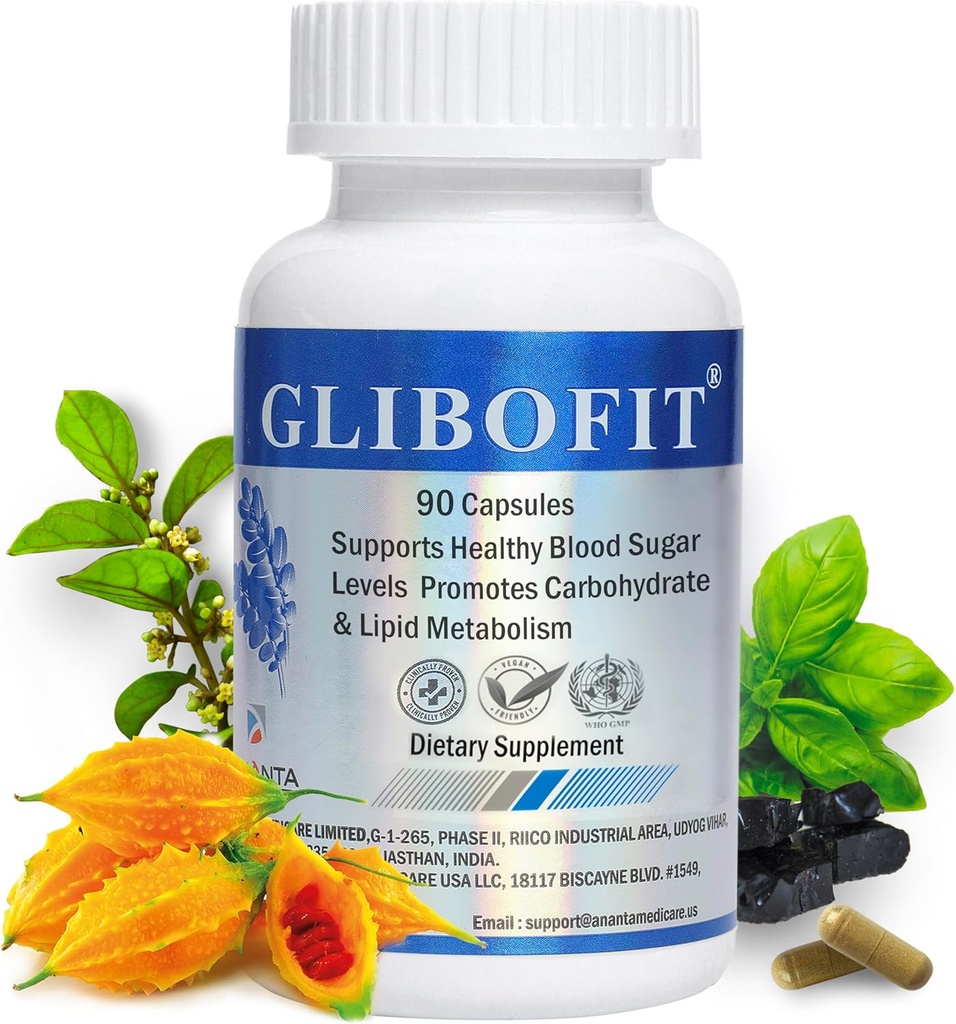 GLIBOFIT – Asistencia para el metabolismo saludable del carbohidrato, 90 cápsulas veganas