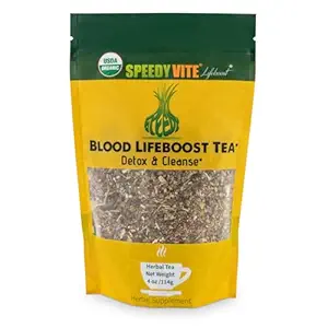 SpeedyVite® Blood Lifeboost Tea ← Cleanses " es compatible con la eliminación natural de exceso de residuos químicos de la corriente de sangre* ← Contiene Echinacea, Chamomile y más