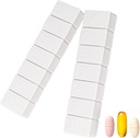 2Pack Organizador semanal de píldoras,Extra Casos grandes de 7 días de píldoras Viaja Caja de píldoras diarias para aceite de pescado, suplementos de tabletas de calcio y otras píldoras de vitamina