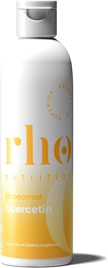 Rho Nutrition Liposomal Quercetin - Ultra High Absorption Suplemento de Quercetina Líquida – Soporta el sistema inmunológico, la defensa de la alergia y el envejecimiento saludable