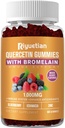 Quercetina con bromelaina, zinc " Vitamina C - Cardiovascular,Aging Support Chewable Vitamins -Vegan - Quercetina pura para niños y adultos - No GMO 60 Cuenta