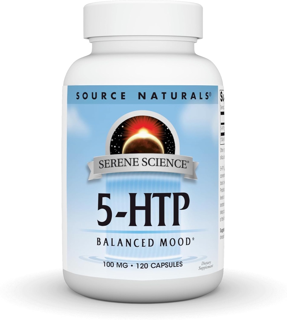 Fuente Natural Serene Science 5-HTP, 100 mg - 120 cápsulas