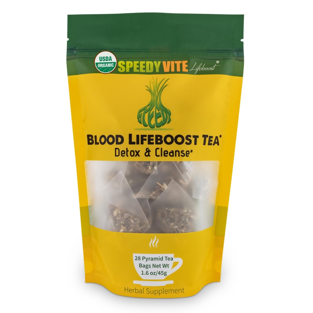 SpeedyVite® Blood Lifeboost Tea ← Soporta la eliminación de residuos de la corriente sanguínea* ← Antioxidante Rich Immune Boosting*  Contiene Echinacea, Chamomile y Más