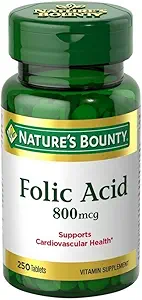 Folic Acid 800 mcg Tablets Maximum Strength, 4 Bottles (250 Conde)