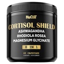8in1 Escudo de Cortisol - Ashwagandha y Magnesio, Rhodiola Rosea, Lions Mane, Sea Moss, Turmeric, St Jonh's Wort - Mind Pulido Balance, Descanso Bueno, Apoyo Immume - 60 cápsulas
