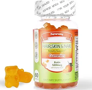 Multivitaminas para adultos 5200mcg Biotina, Citrus Multivitaminas diarias saboreadas con vitaminas A, C, D3, E, B6 y B12, Zinc-Skin, Crecimiento del cabello, Todo Sobre Salud