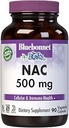 Bluebonnet NAC Supplement N-Acetyl-L-Cysteine 500 mg - Antioxidant Cellular Health & Immune Support - Free-Form Amino Acid for Women & Men - Non-GMO, Kosher, Gluten-Free - 90 Vegetable Capsules