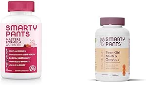 SmartyPants Gummy Multivitamin for Women 50 and Over: Omega 3 Fish Oil (EPA/DHA), Methylfolate " Adolescent Girl Multivitamin Gummies: Omega 3 Fish Oil (EPA/DHA), Vitamina D3, C, Vitamina B12