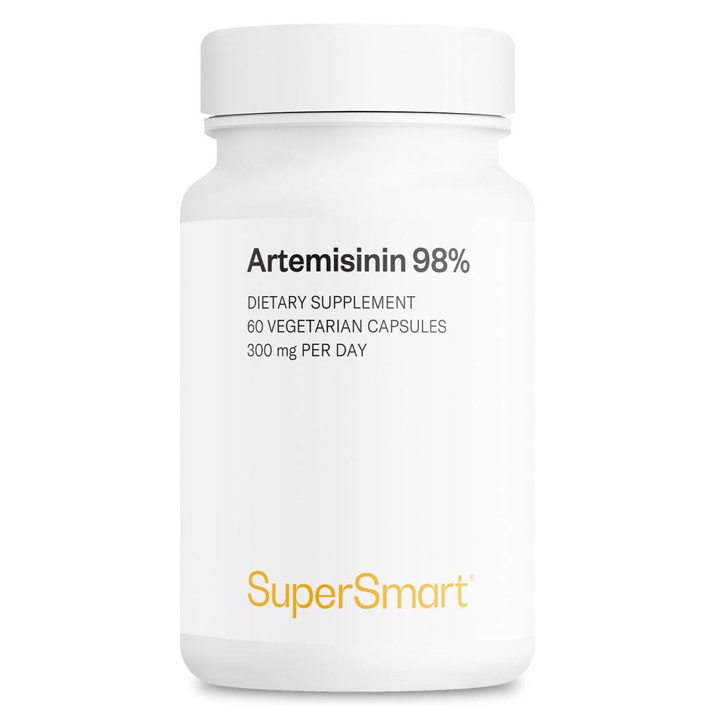 Supersmart - Artemisininin 300 mg Por día - Artemisia Annua Estándarizado al 98% Artemisinina - Boost Immune System  Gluten Gratis - 60 cápsulas vegetarianas