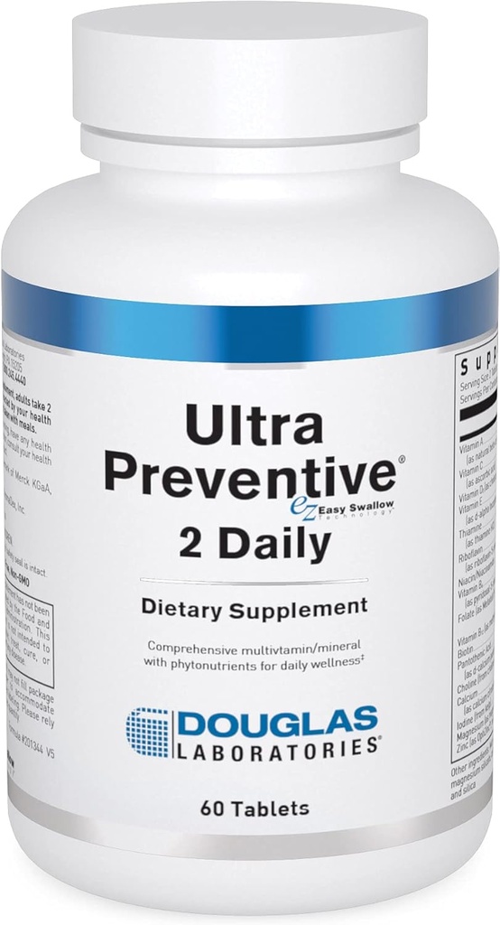 Douglas Laboratories Ultra Preventive 2 Daily ← Multivitamin and Mineral Supplement to Support Energy Production, Immune Function, and General Health* ← 60 Tablets