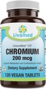 Livamed - Cromo 200 mcg (ChromeMate GTF) Veg Tabs 120 Conde