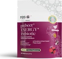 ResBiotic resG prebeet - Prebiotics Drink for Digestion, Occasional Constipation, Gas, Bloating with Akkermansia " GLP-1 Support w/Beet Root " Fiber, Gut Health for Women " Men - 180g (30 Servings)