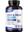 Liver Detox " Colon Cleanse - 2X Stronger - Liver Cleanse Detox " Reparación - Colon Cleanser " Detox - Premium Milk Thistle Suplemento - Hombres " Mujeres - Vegan 90 cápsulas